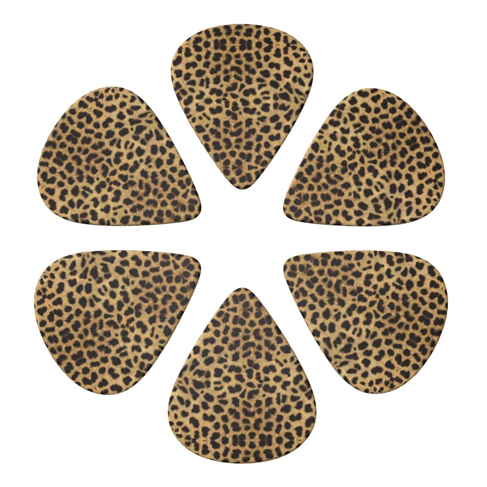 Plectrums 6 Stks Afrikaanse Dier Luipaard Print Gitaar Plectrums voor Bass Elektrische Akoestische Gitaren Ukulele Plectrums 6 Stks Afrikaanse Dier Luipaard Print Gitaar Plectrums voor Bass Elektrische Akoestische Gitaren Ukulele