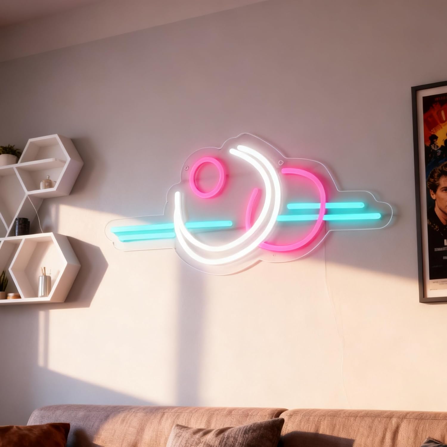 Sun Moon Neon Sign for Wall Decor Light Up Letters Business Led Sign Cute Birthday Party Gifts Led Decorative Night Signs Room Decorations Girls’ Birthday Party Signs for Home Bedroom Dorm
