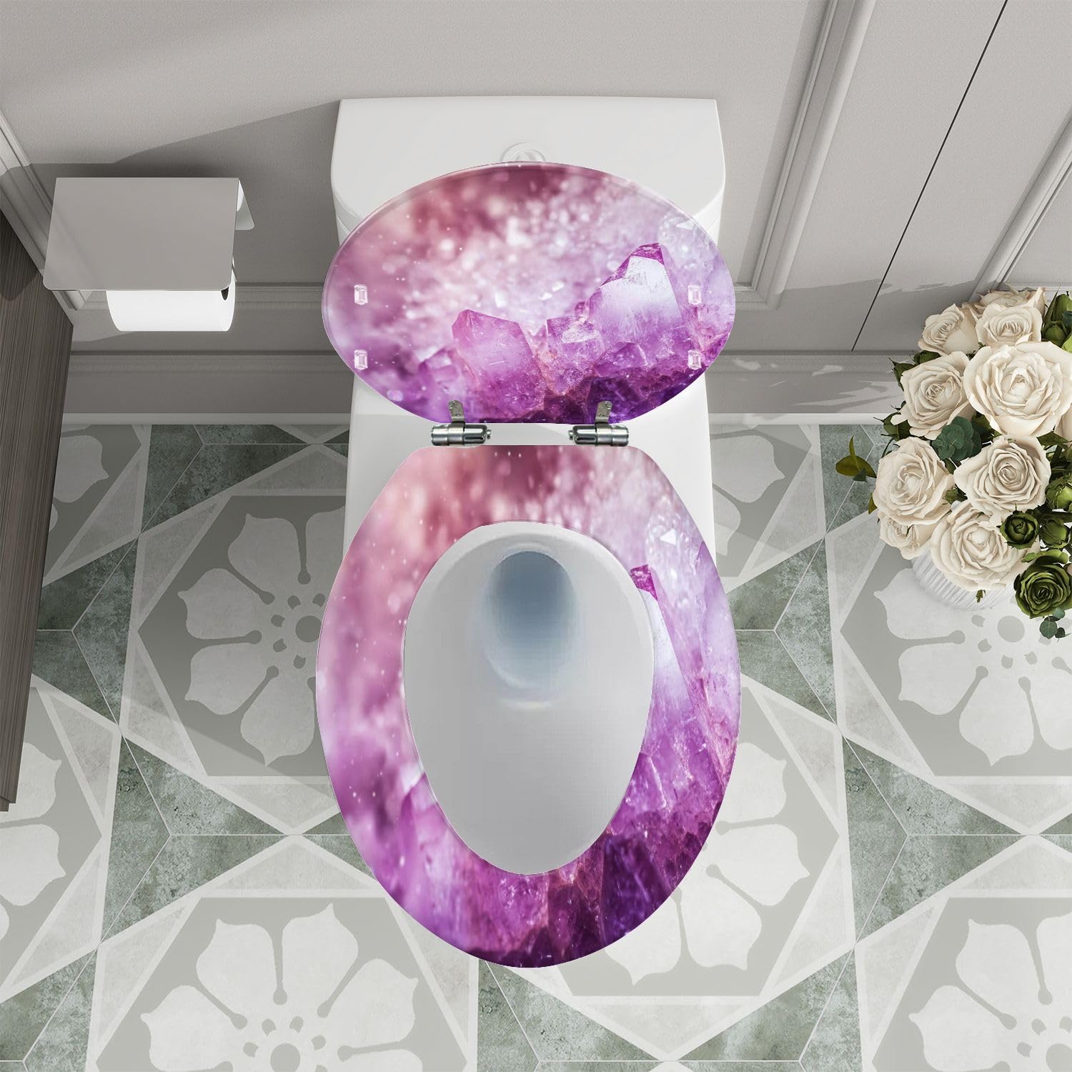 Toilettensitz für Badezimmer, länglich