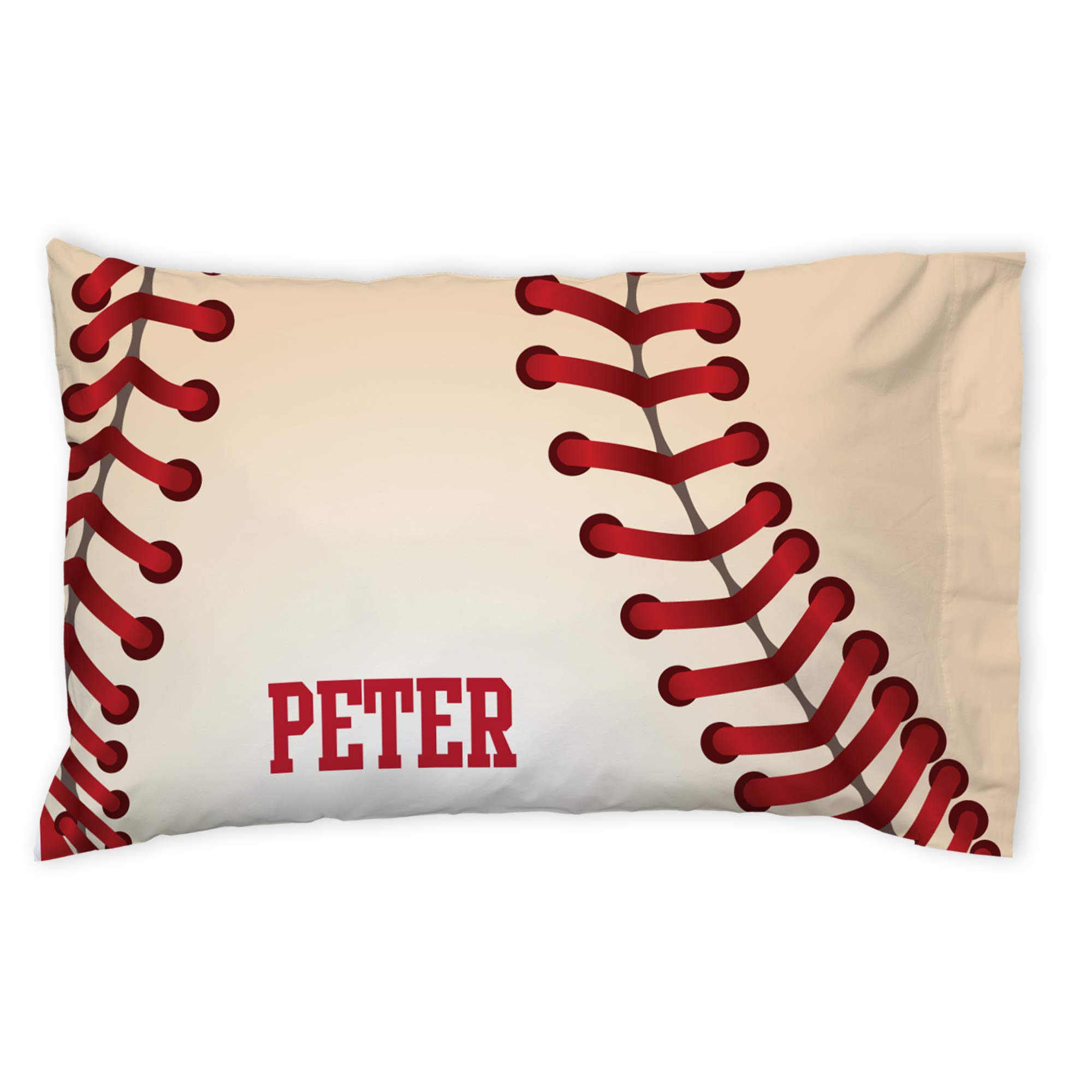 Let's Make Memories Sports Icons Pillowcase, Personalized with Name, Basketball, Baseball, Football, Soccer - Baseball
