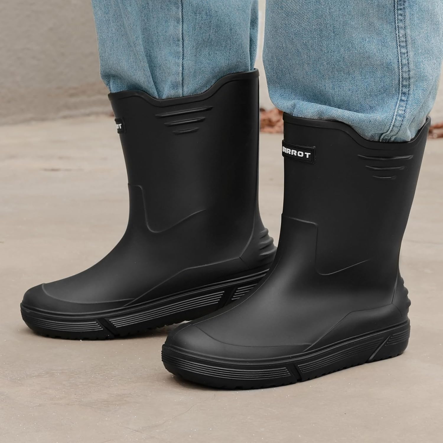 Rain Boots for Men, Waterproof Rubber Boots Superior Durable Garden Boots Non-Slip Muck Boots, Platform Fishing Boots for Outdoor Comfort Work Boots - Image 2