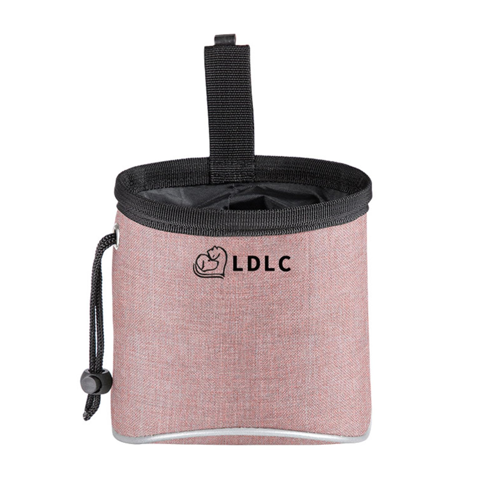 szutfidy Bolsa de golosinas para mascotas, bolsa de aperitivos para perros, resistente al viento, 4 colores, rosa