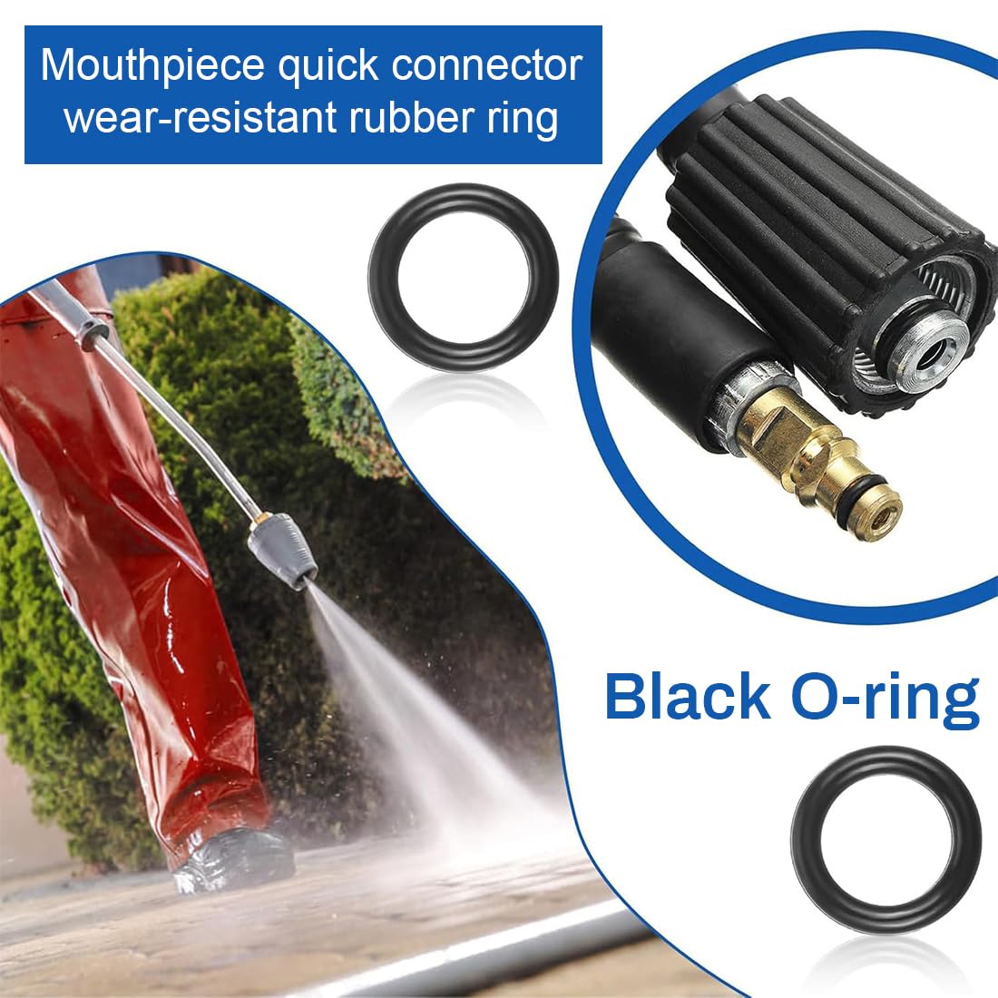 50 Pezzi 16 * 11mm Neri O-ring Assortimento Kit, für G 1/2-Zoll, Nitrilica O-ring-O Gomma Guarnizioni di Tenuta, con Ganci per Paraolio, per Aria Condizionata, Automobile, Impianti Idraulici