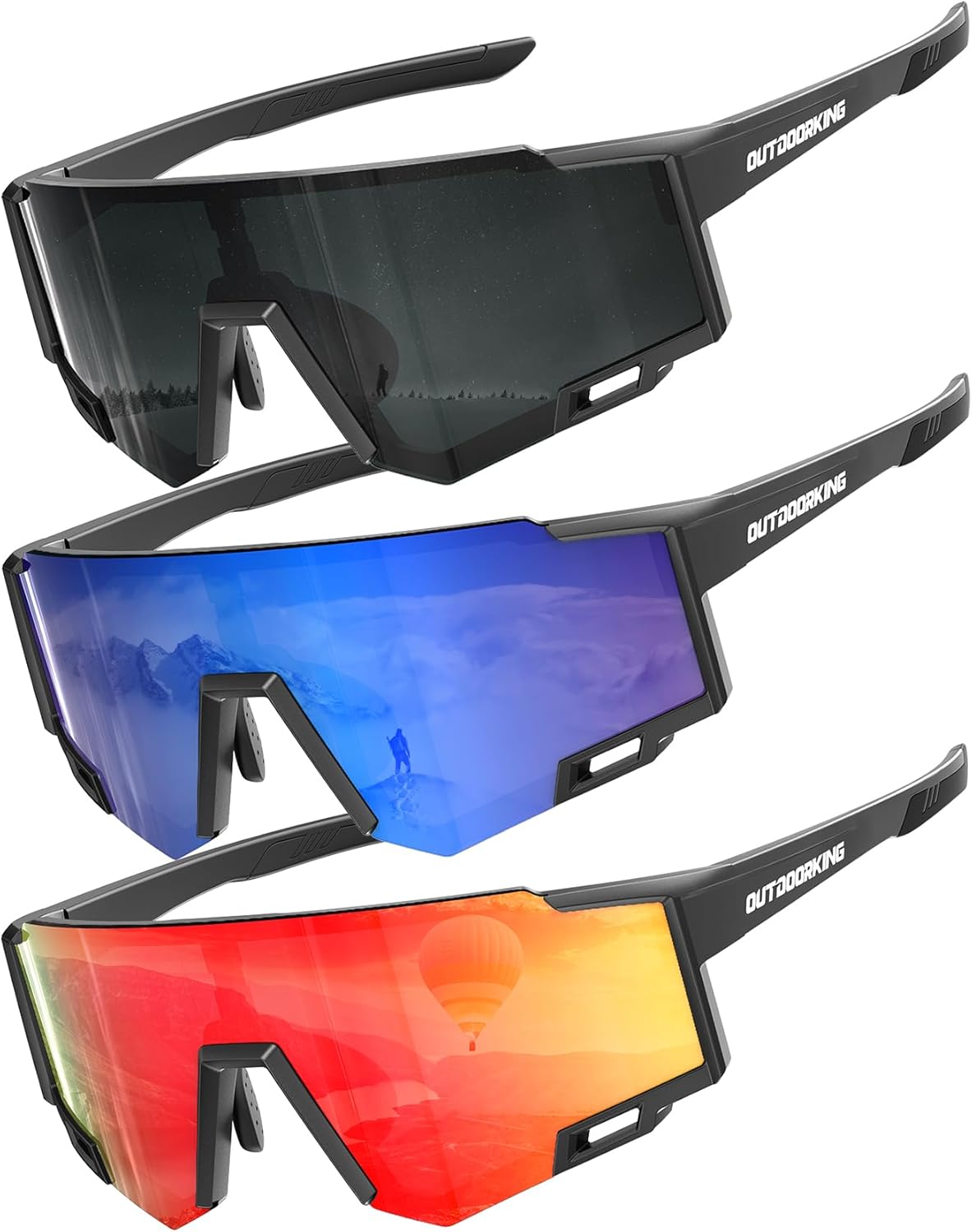 3 Pack Kids Sunglasses for Boys Girls Ages 4-16, Youth Baseball Sunglasses UV400 Lightweight Durable Sports