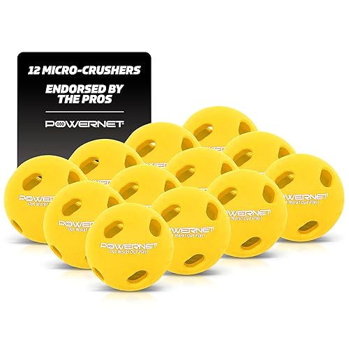 PowerNet Micro Crusher Training Baseballs, Baseball Hitting Trainer for Improved