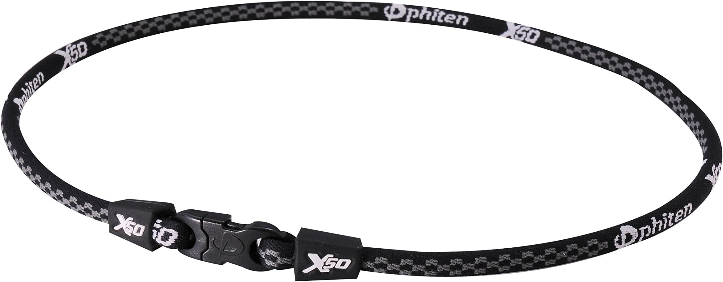 PhitenX50 Original Titanium Necklace - Soft Nylon Shell with Elastomer Core, Permeated with Premium Aqua-Titanium and Micro-Titanium Spheres for Neck and Shoulder Tension for Sports, Gym, Athletics