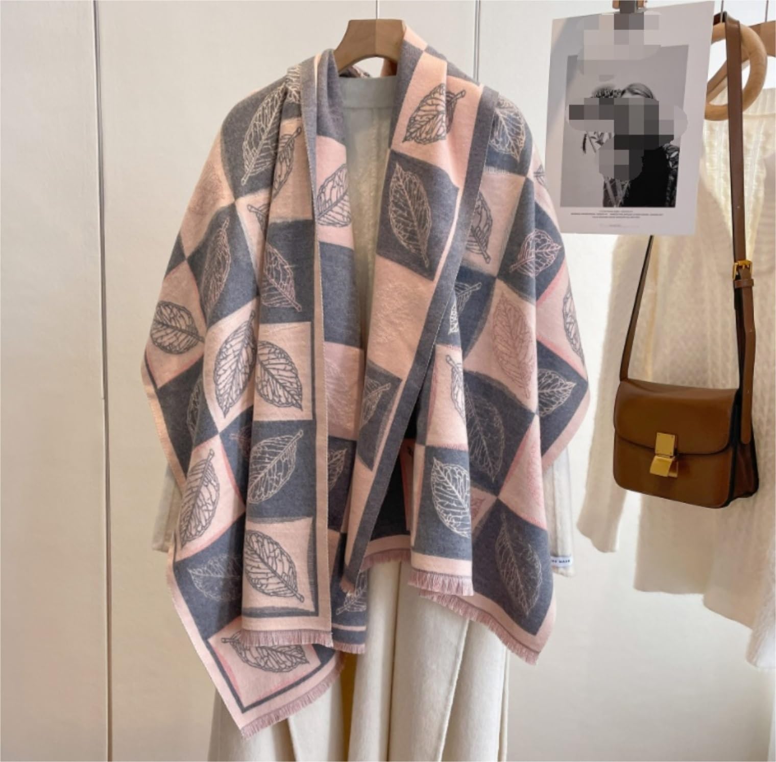 Bufanda Chal Bufanda Cálida Para Otoño E Invierno, Chal De Empalme Suave Y Grueso, Decoraciones Simples Salvajes Unisex Suave y Cálida