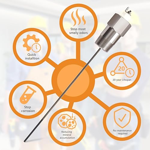 Miniatura 2 de Kit de varilla de ánodo con calentador de agua estilo hexagonal para tanque de 10 a 120 galones, elimina el olor y maximiza la protección contra la