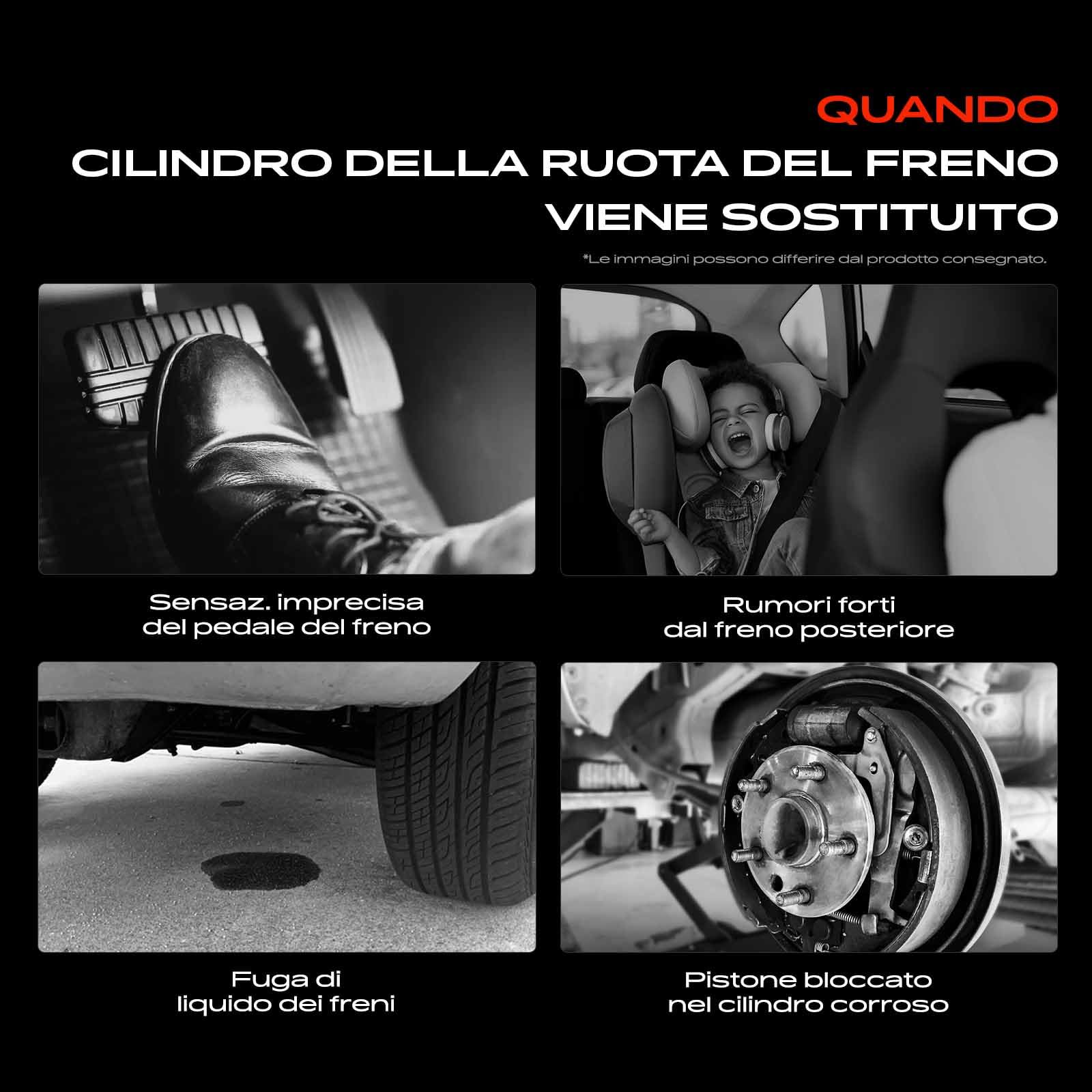 Frankberg 2x Cilindro freno ruota Cilindro freno Posteriore Compatibile con Ducato Bus 230 Jumper Furgone 230L Jumper Bus 230P Ducato Pianale/Telaio 230 Replace# 52925X