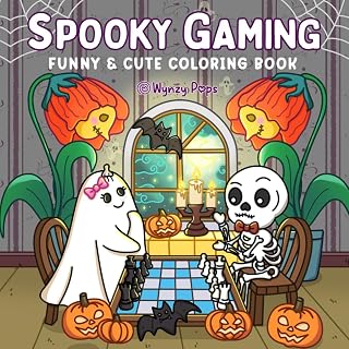 Spooky Gaming Coloring Book: Relaxing Adult Coloring Pages Of Funny And Cute Game Scenes With Adorable Spooky Characters - Relaxation Gift For Adults And Colorists, Comfy Designs