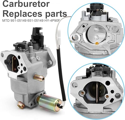 Miniatura 10 de 951-05149 Repuesto de carburador para cortacésped Craftsman Lt1500 R1000 Rer1000 T1000 R1200, repuesto Hy-4P90F para cortacésped autopropulsado