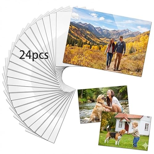 24 Pack 4x6 Inch Sublimation Metal Photo Blanks, 0.45mm Aluminum