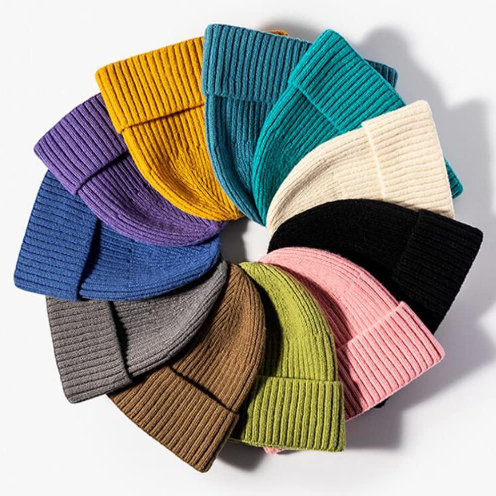 Gorro de Punto con puños de Invierno para Hombre y Mujer, Gorros Suaves y cálidos, Gorro de Invierno y otoño, 2 uds. Household faucets