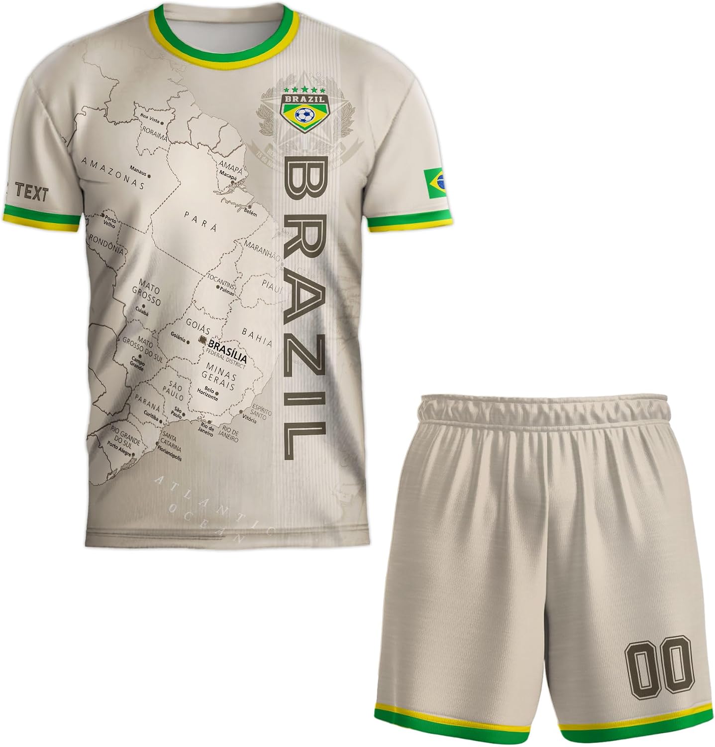 Custom Brazilians Soccer Jersey, Customized Jersey Brazil, Brazil Jersey Men, Personalized Brazilians Jersey Soccer