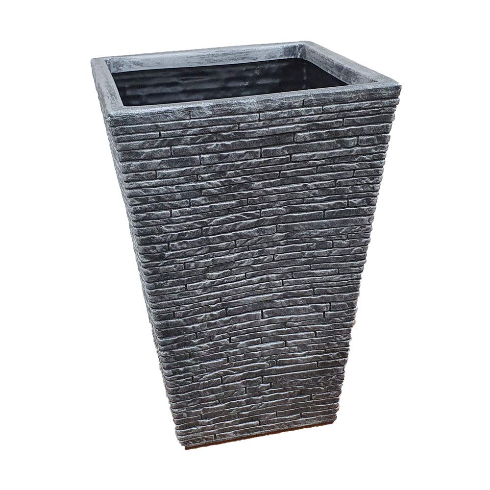 Strata Slate Pewter Outdoor Shatterproof Weather Resistant Planter 30cm (1 Planter)