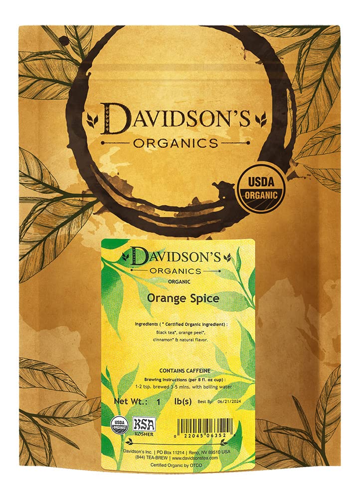 Davidson's Tea Bulk, Orange Spice, 16 Ounce