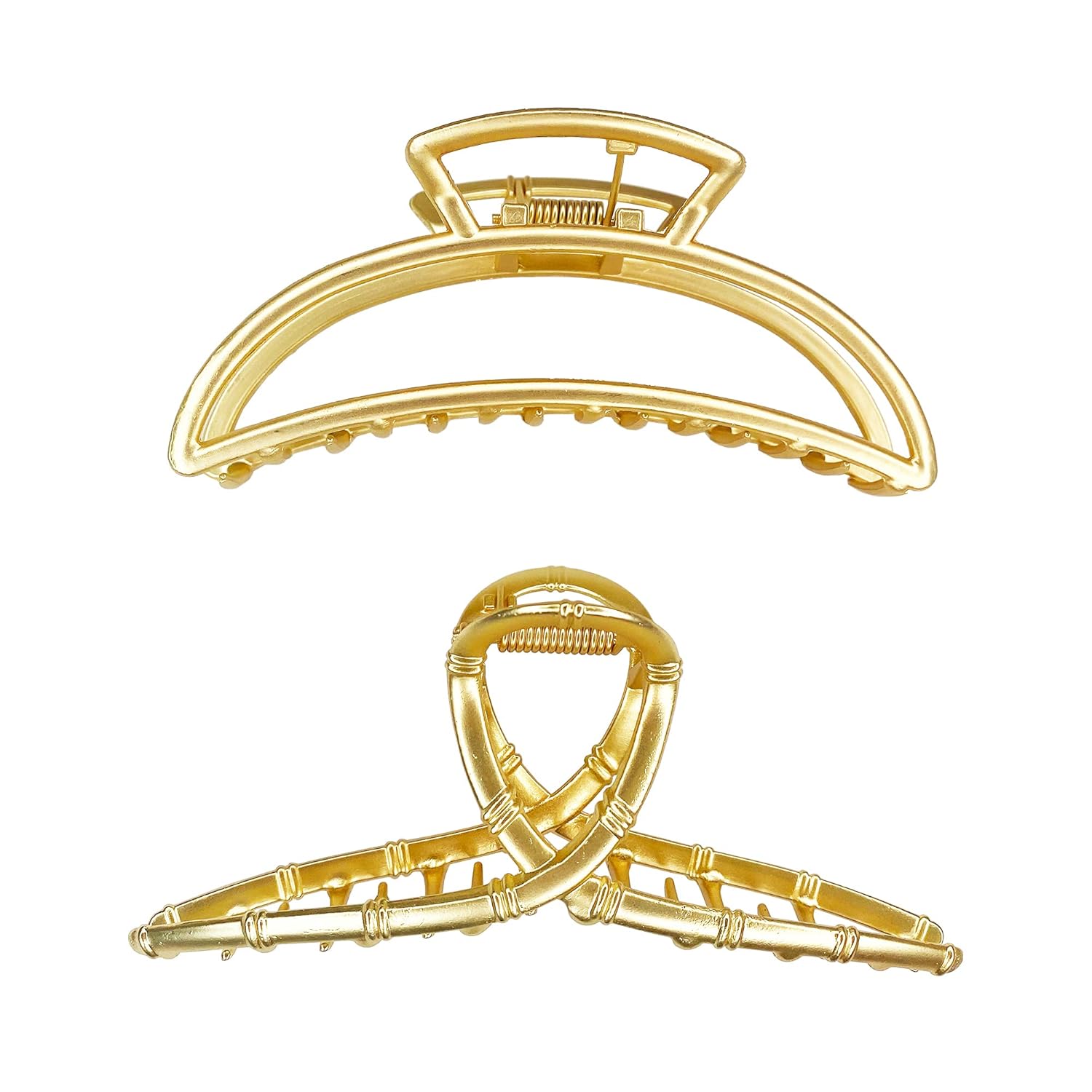 2 Pcs Gold Metal Hair Claw Clips Nonslip Hair Clip Catch