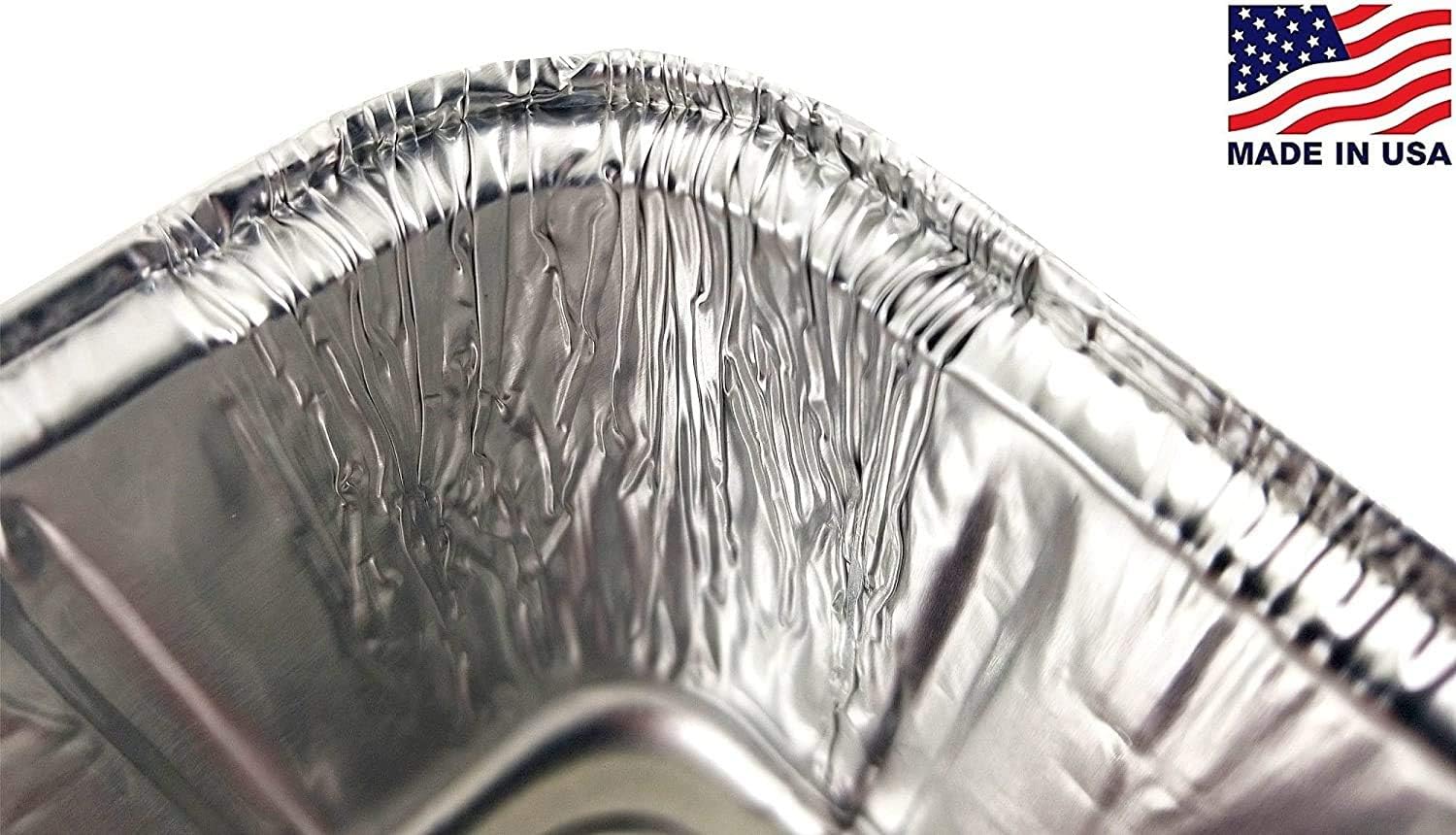 Pactogo 1 1/2 lb. Disposable Aluminum Foil Loaf Bread Baking Pan Tin (Pack of 500)