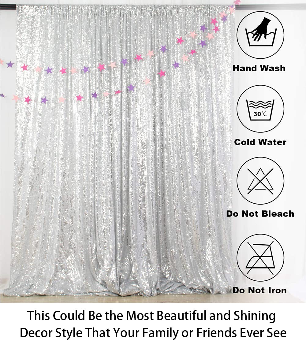 shidianyi 4 ftx6ft-sequin - Sfondo con paillettes per decorazione Xmas 4FTx6FT