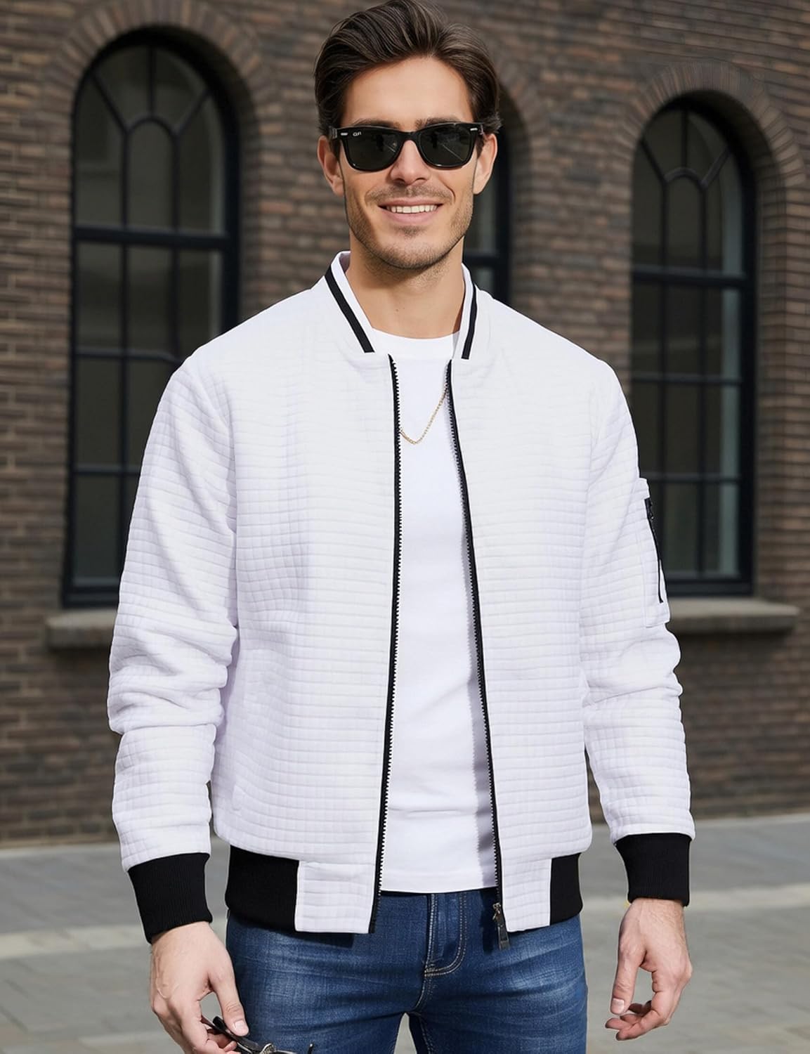 Jaqueta masculina leve casual leve para homens jaqueta bomber waffle casaco universitário com zíper em promoção! Veja a oferta e mais achadinhos de Jaquetas & Casacos 6 Hoje é o melhor dia para comprar Jaqueta masculina leve casual leve para homens jaqueta bomber waffle casaco universitário com zíper com aquele preço maroto! Promoção! Aproveite a oferta! 6