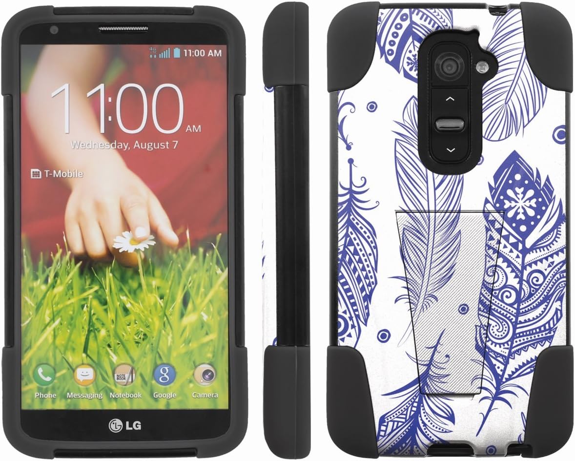 [ArmorXtreme] Hybrid Armor View-Stand Design Image Protect Case (Blue Faither) for LG G2