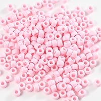 Vista 12 de Gxueshan 1000 cuentas acrílicas blancas de poni de 0.236 x 0.315 pulgadas a granel para pulseras de amistad, collares, joyería, aretes, trenzado