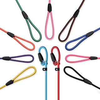 11-Piece Adjustable Dog Slip Leads 11 Colors, Adjustable - Easy On/Off, No Collar Needed, Standalone Use. Matches Outfits/Themes/Weather, High Value for Walking/Training