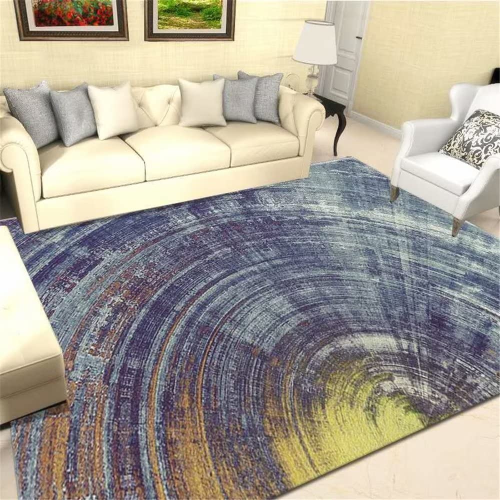 Tapis salon vintage gris 80x160cm grand tapis long durable pour chambre