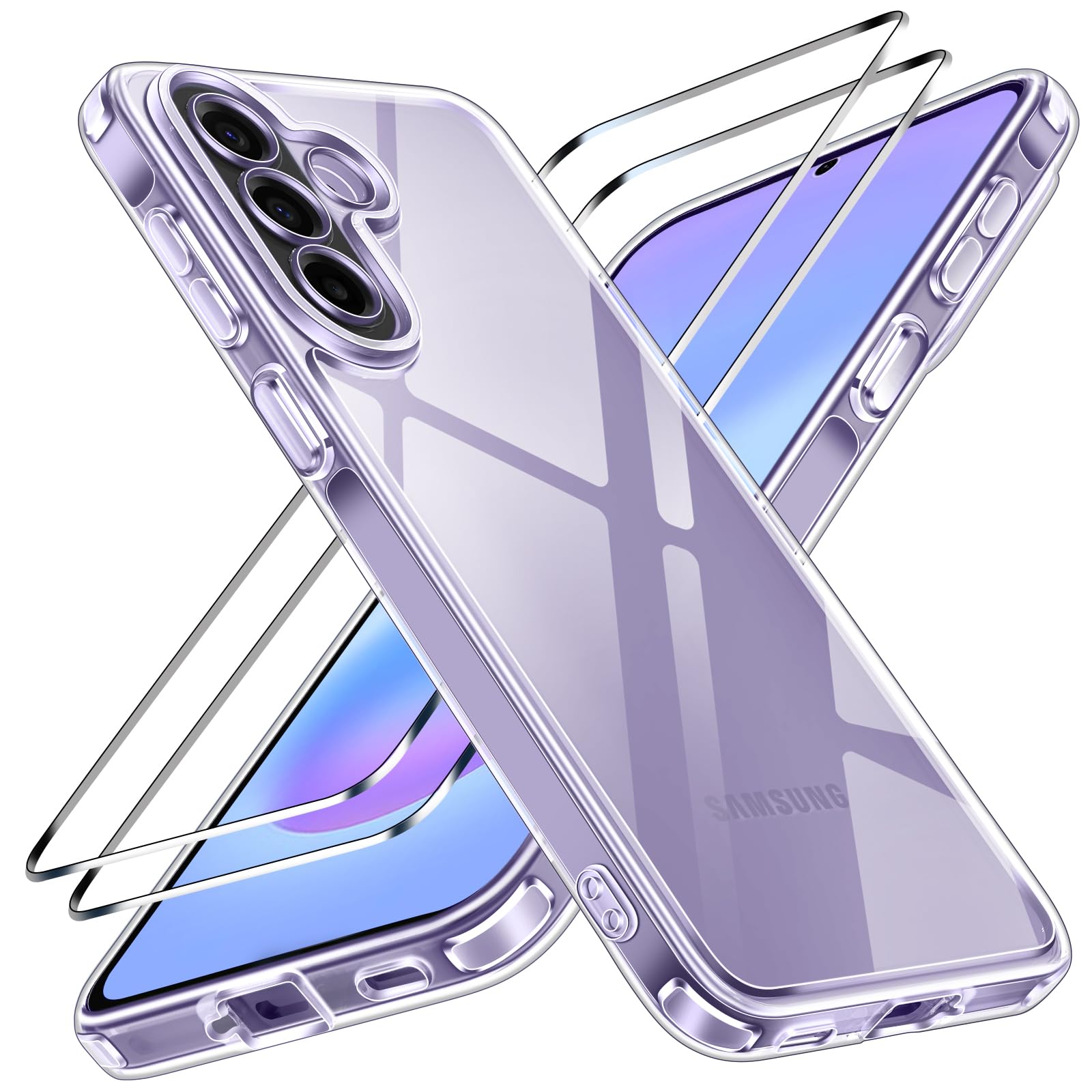 ivoler Clara Funda para iPhone 17, con 2 Piezas Cristal Templado, [Protección Militar] Anti-Amarillo Carcasa Antigolpes Bumper Case Cover - Transparente — view 14