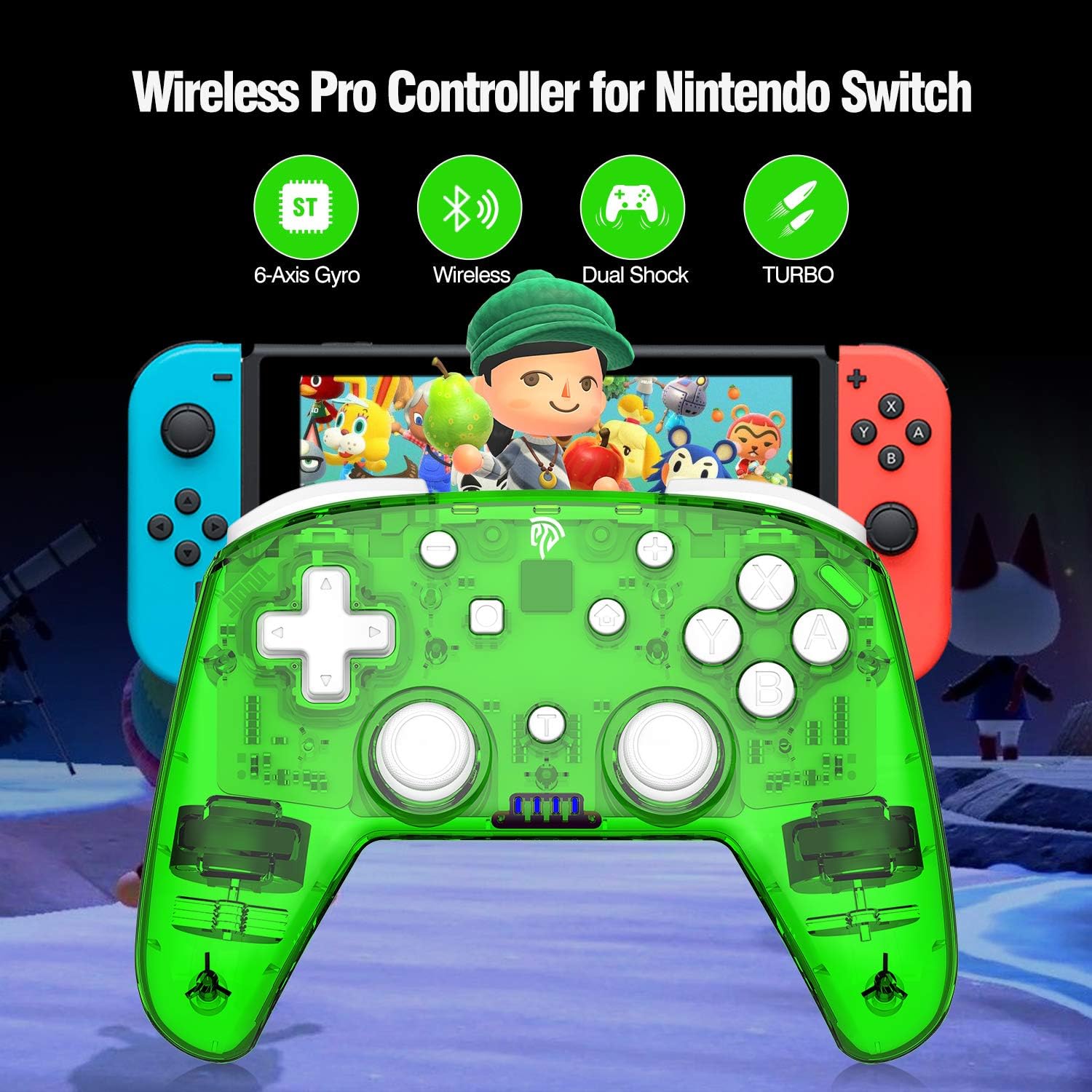🔥 Hоt Dеаlѕ Wireless Game Console, REDSTORM YS07 Switch Game Console, Asymmetric Double Vibration Feedback, Support for 6 Axes, Suitable for Supporting Switch, Switch pro,Windows XP/10/7/8/8.1