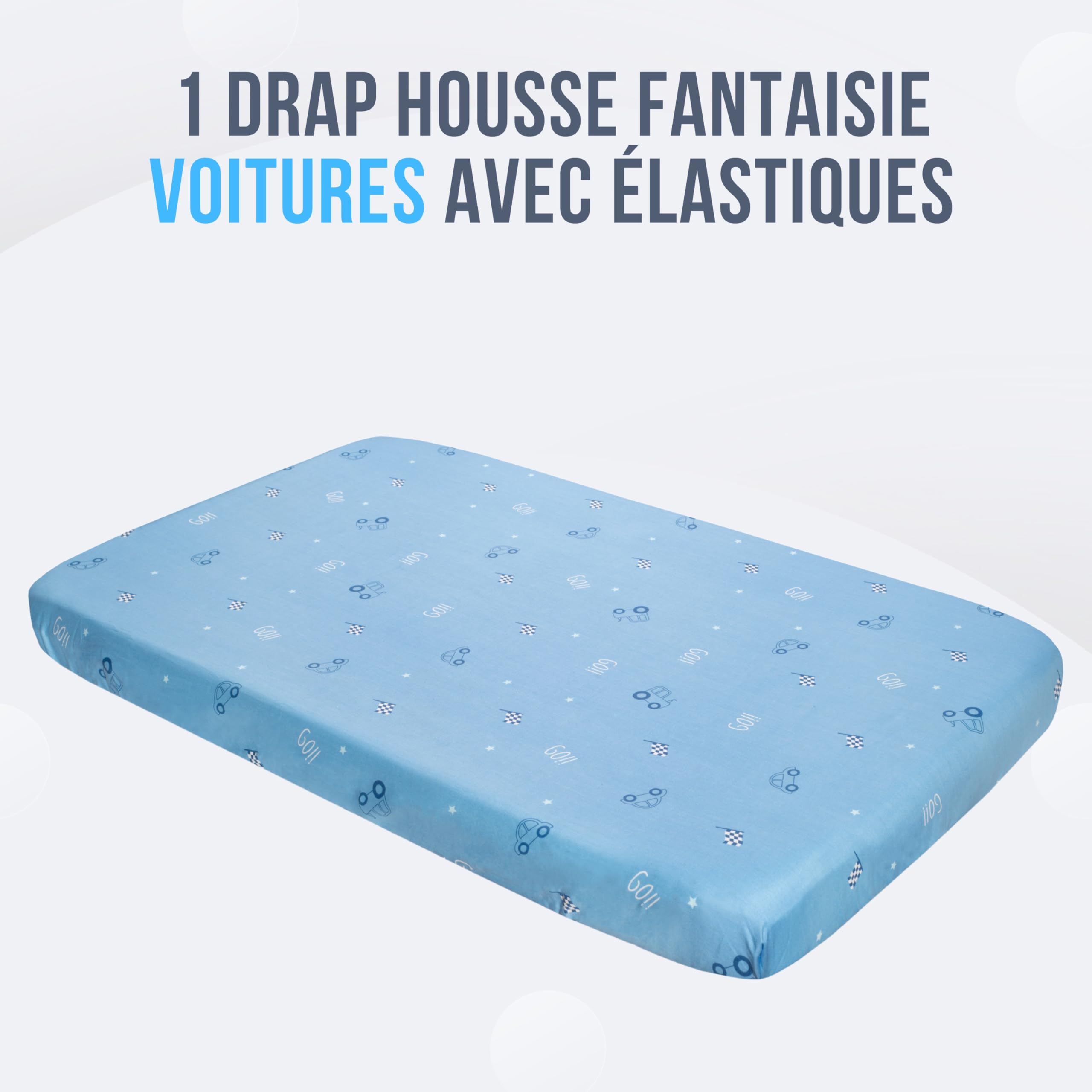 Goysila Drap Housse Cododo Bébé Lot De 2 Pièces 100% Coton Oeko-Tex 1 Alèse Protège Matelas Respirante Compatible Berceau Chicco Next2me Dream Magic Kinderkraft Uno Safety 1st Lullago Matelas 50x83 cm