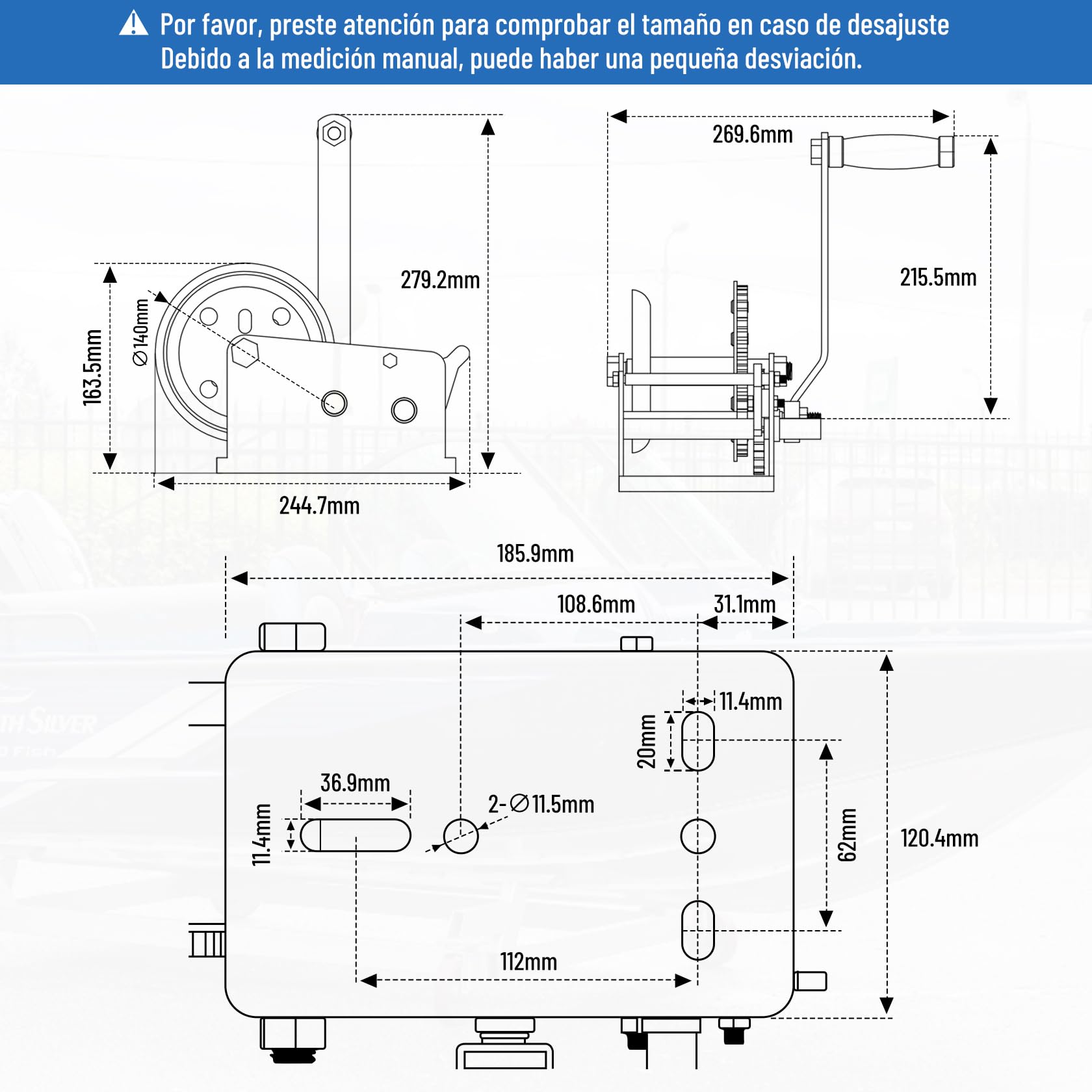Pindex Cabrestante manual con correa de 10m, cabrestante manual de cuerda de 1000kg con banda de correa, cabrestante para barco, cabrestante de correa manual con freno antirretorno para taller, garaje