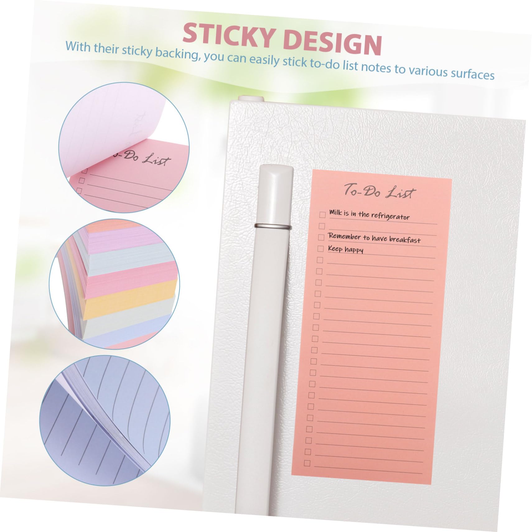 SHINEOFI Cuaderno Planificador Diario Notas Adhesivas de Papel, 10 Blocs 50 Páginas Cada Uno para Organizar Tareas y Sesiones de Brainstorming