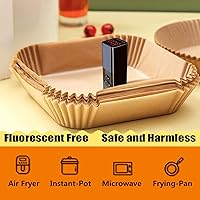 Vista 5 de Forros para freidora de aire de 4 cuartos para freidora de aire Chefman, forros desechables de 7.1 pulgadas para freidora de aire instantánea Vortex