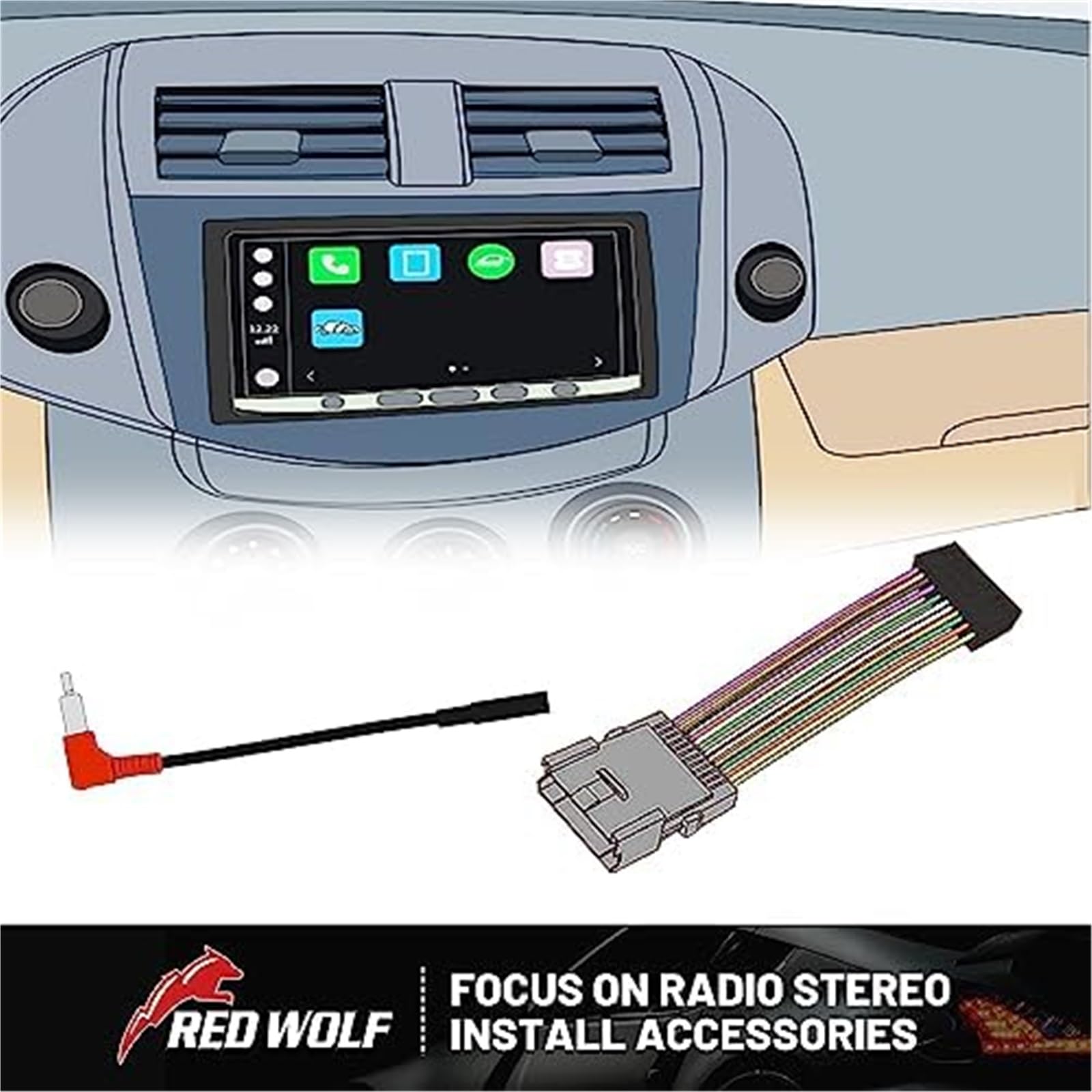 Złącze adaptera wiązki przewodów radia samochodowego, do modeli 2006-2013, do Chevroleta, do GMC Express Savana, do Buicka, Kabel adaptera audio samochodowego
