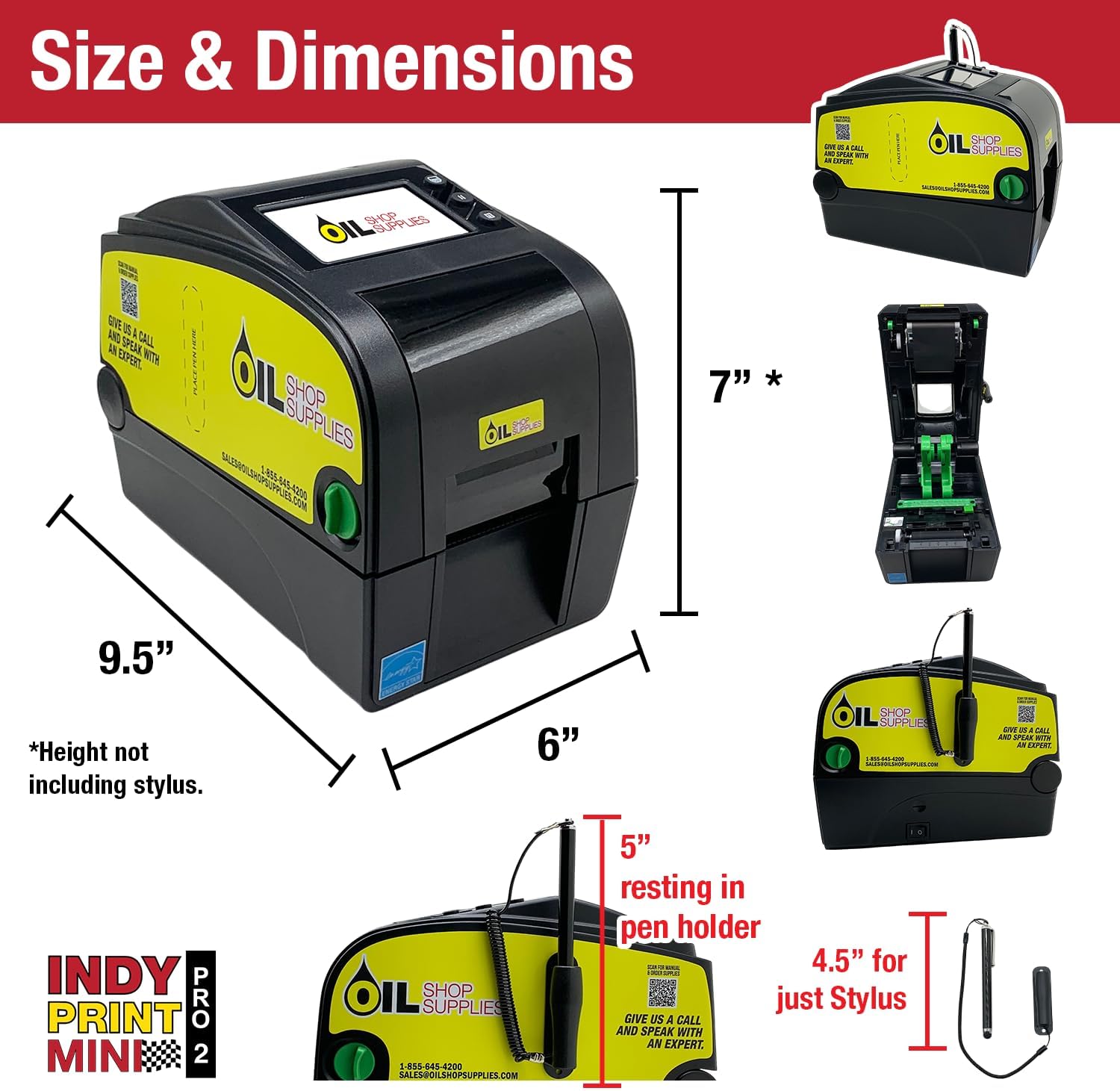 Indy Mini 2 Pro Starter Kit, with 500 Stickers & Ink Ribbon, Indy Print Mini