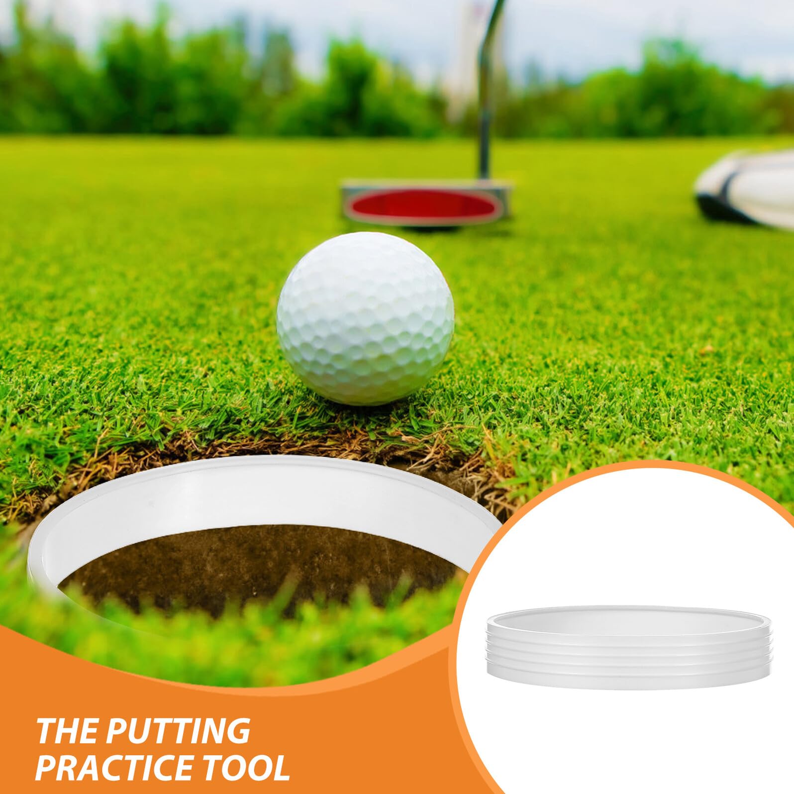 SOIMISS Anillos Blancos para Hoyos de Golf de 8 Piezas en Plástico PP