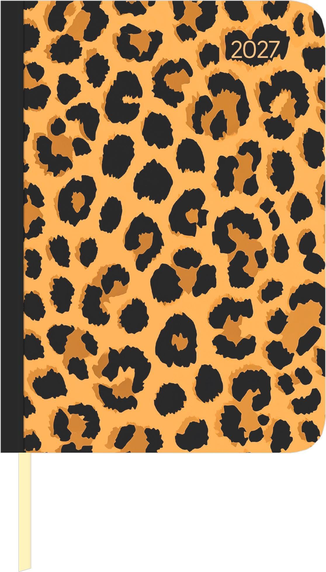 Lady Journal Animal Print 2027: Taschenkalender A6 ( 10,7x15,2 cm) - Wochenplaner mit 4-sprachigem Kalendarium, Platz für Notizen, Habit-Tracker & Leseband, für Beruf & Schule