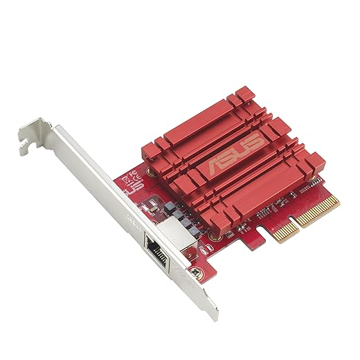 ASUS XG-C100C 10G Network Adapter PCI-E x4 Card with Single RJ-45 Port and Built-in QoS for use with Windows 10/8.1/8/7 and Linux Kernel 4.4/4.2/3.6/3.2 (XG-C100C)