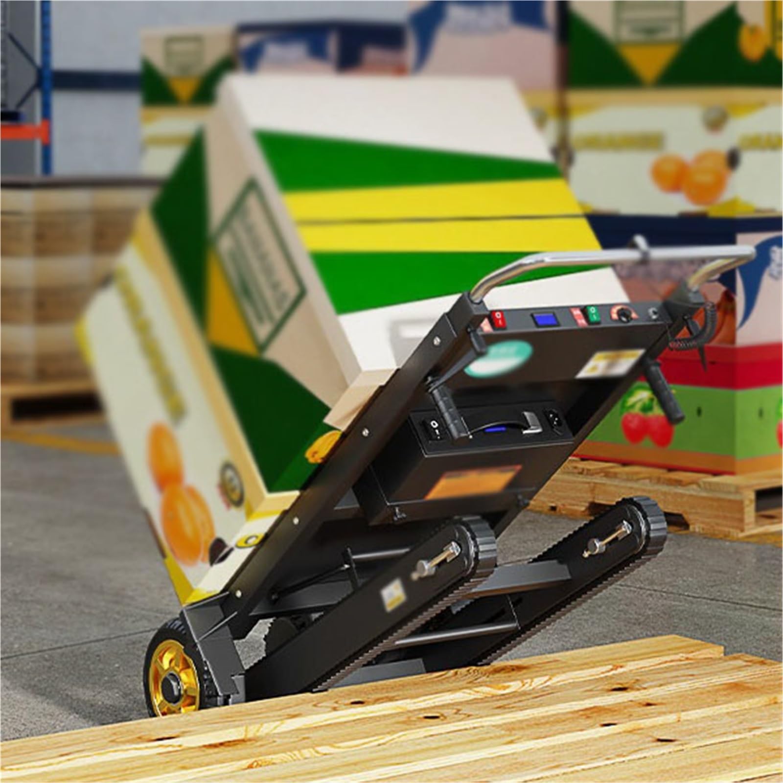 Schwerlast-Klappkarre Raupenklettermaschine for Heben schwerer Gegenstände und for Treppensteigen Paletten- und Transport auf Rädern