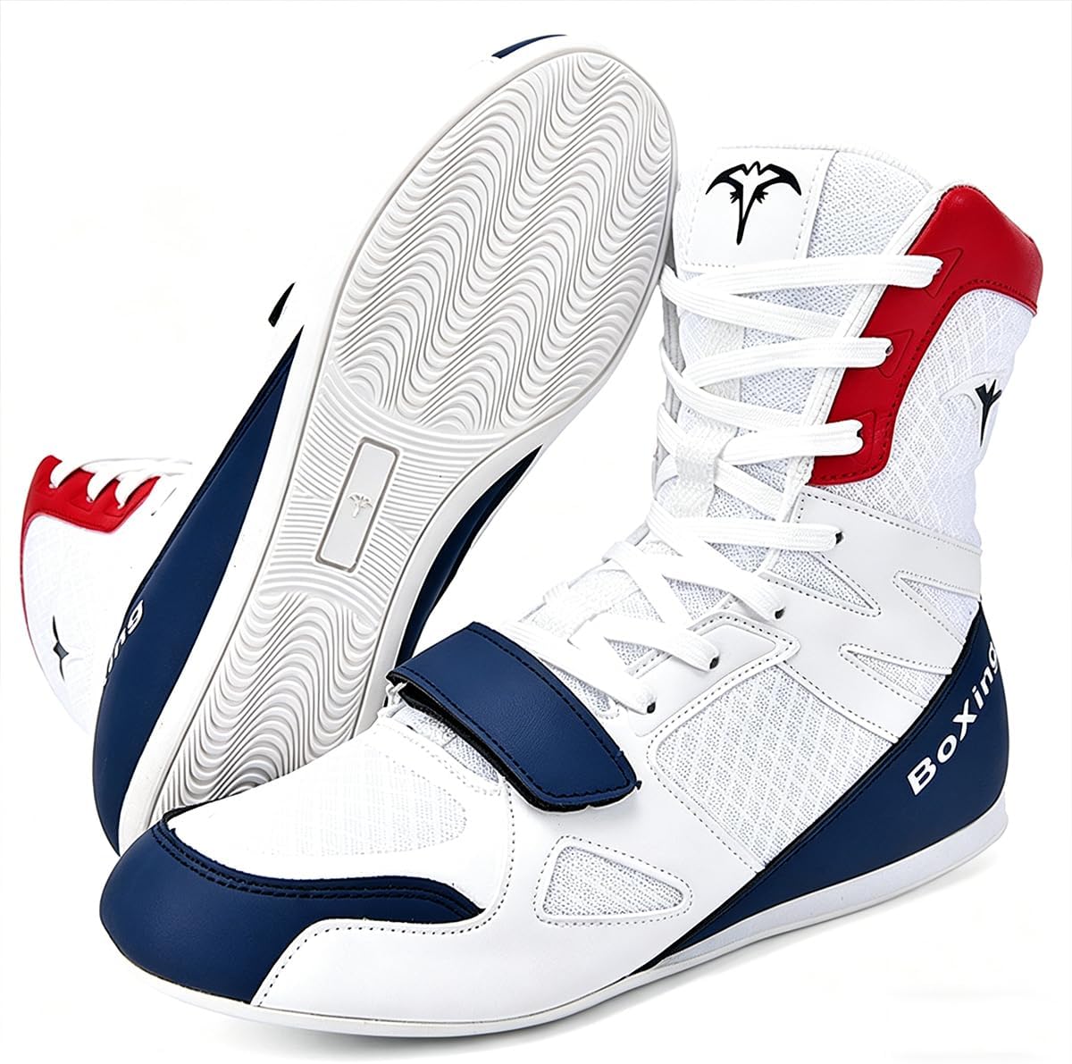 Men's Synthetic Leather Boxing Shoes Wrestling Shoes for Weightlifting Powerlifting Deadlift Squatting