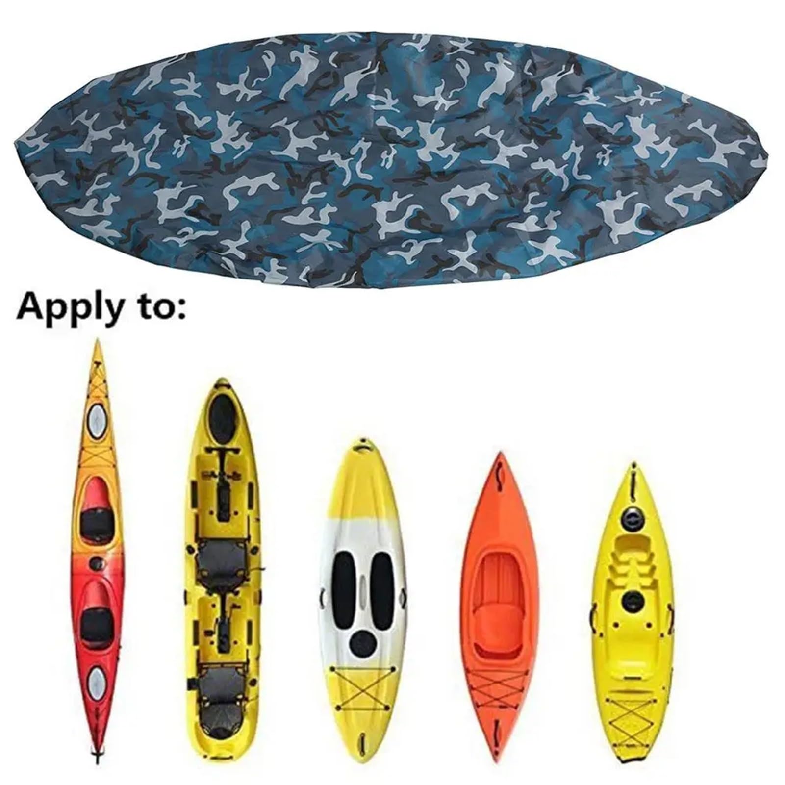 Cubierta De Kayak Funda Universal Profesional for Kayak, Canoa, Barco, Impermeable, Antipolvo y Anti-UV, Funda de Camuflaje for Almacenamiento de Kayak Cubierta para Kayak(3.6 to 4M)