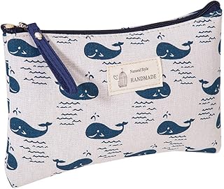 Trousse portatile in tela per trucchi, portamonete, portafogli, portamonete, in stile retrò, per donne e ragazze Stile #8. Taglia unica
