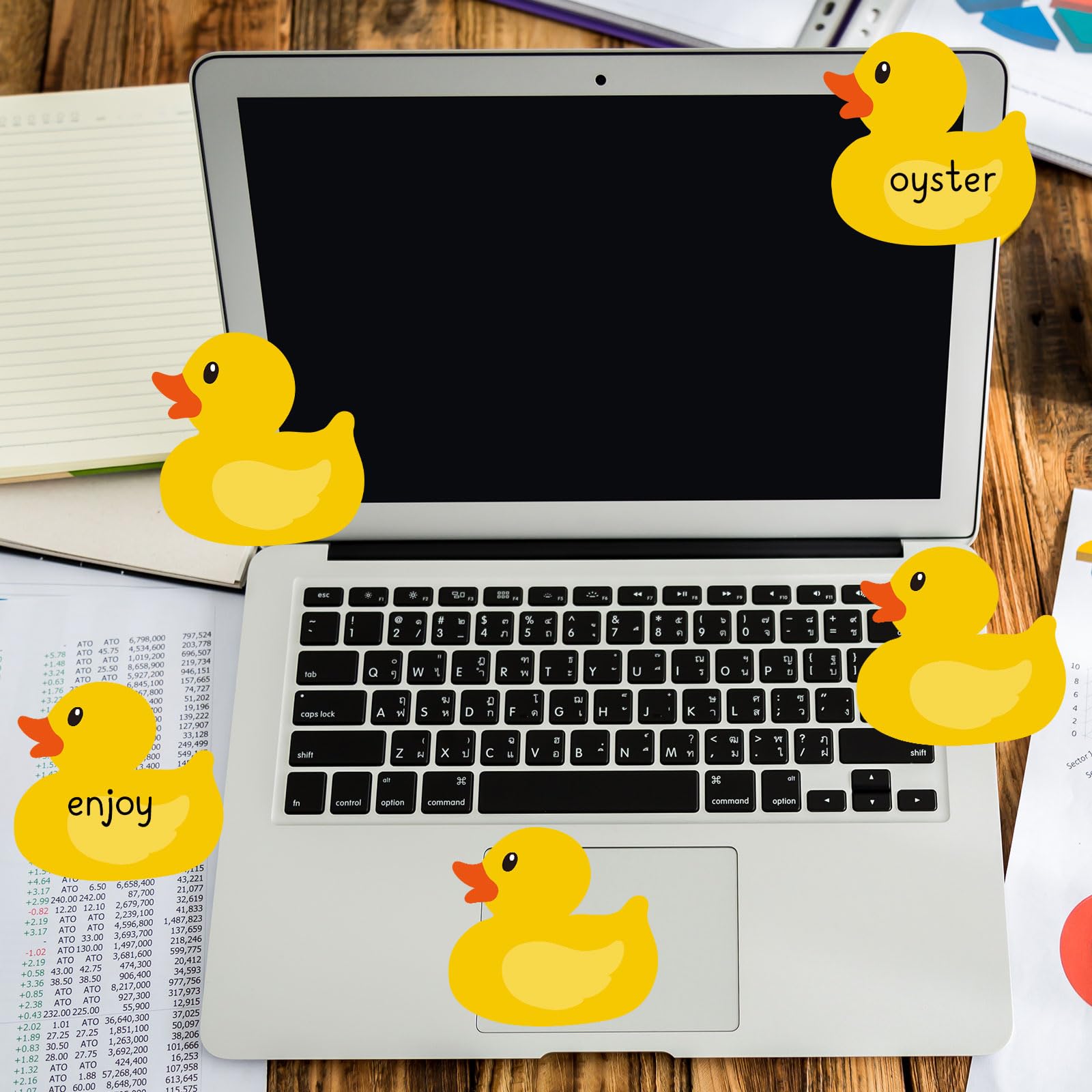 12 notas adhesivas de goma con forma de pato amarillo, bloc de notas extraíble para decoración de regreso a clases, hogar, aula, oficina, fiesta