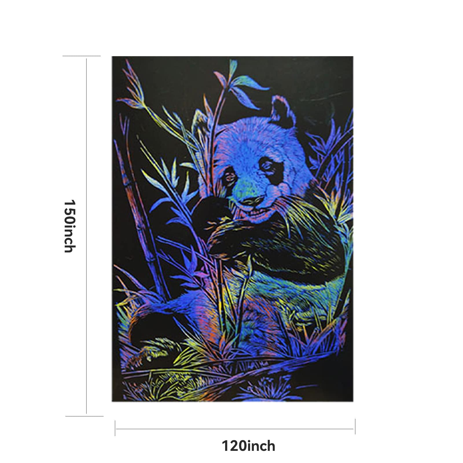 Carta Da Scratch Art A4 - 50 Fogli Per Incisione Laser E Disegno | Arcobaleno, Idee Regalo Creative - Foto 9