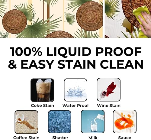 Miniatura 15 de RNOONY Funda de mesa de picnic de poliéster de 8 pies con fundas de banco, resistente al viento y al agua, perfecto para regalos de campamento