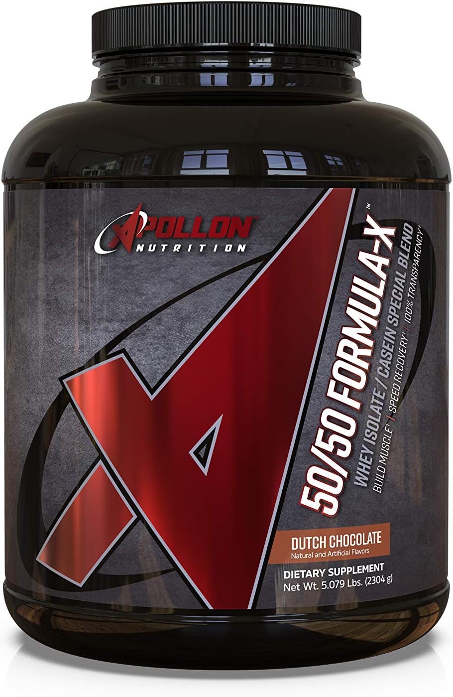 Apollon Nutrition 50/50 Formula-X | Whey Isolate and Casein Protein | 5 lb (Dutch Chocolate)