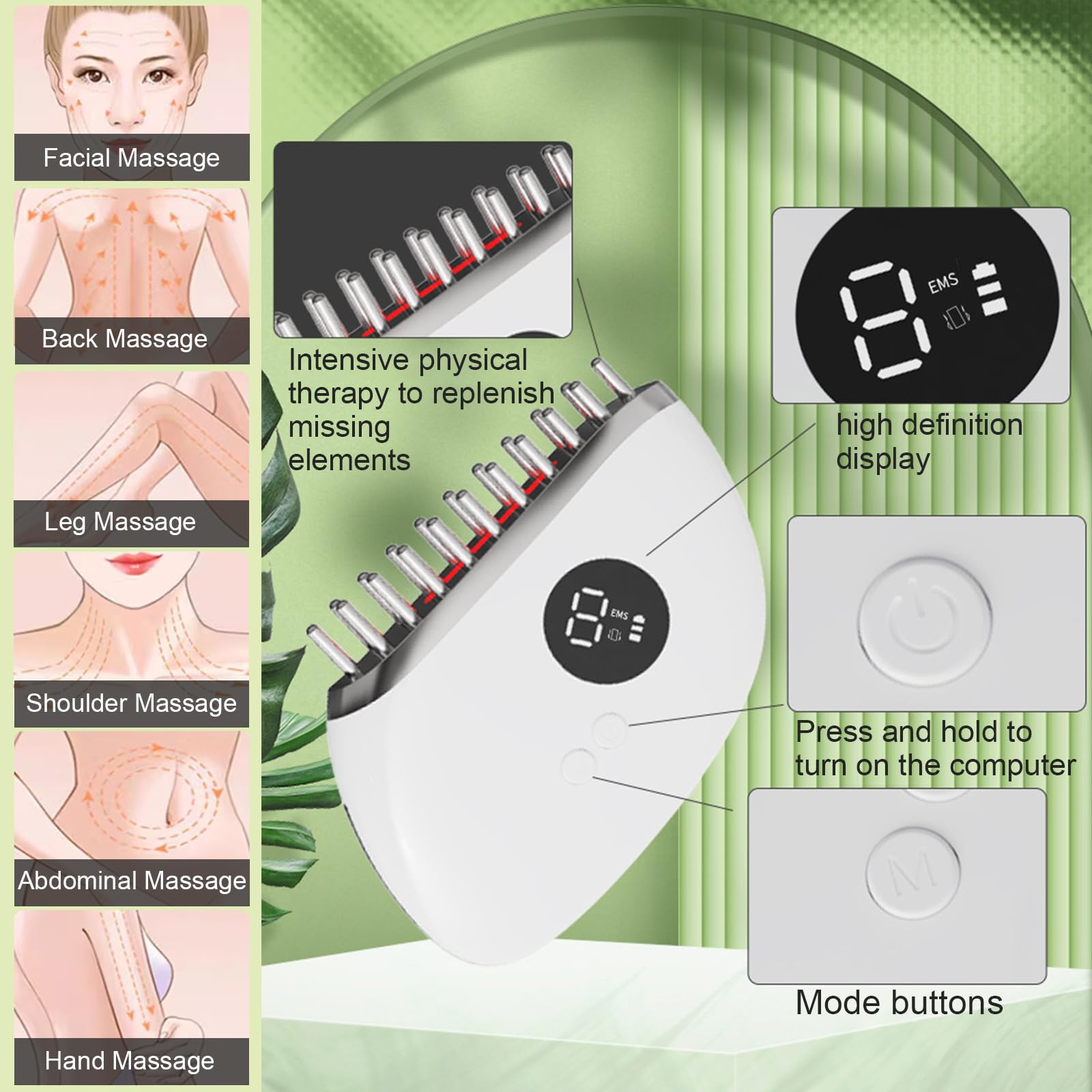 Gua Sha Gesichtsmassagegerät, LED Rotlicht, Violettlicht & Blau Therapie Elektrisch Gua Sha Massagegerät für Körperformung, Meridiane Ausbaggern