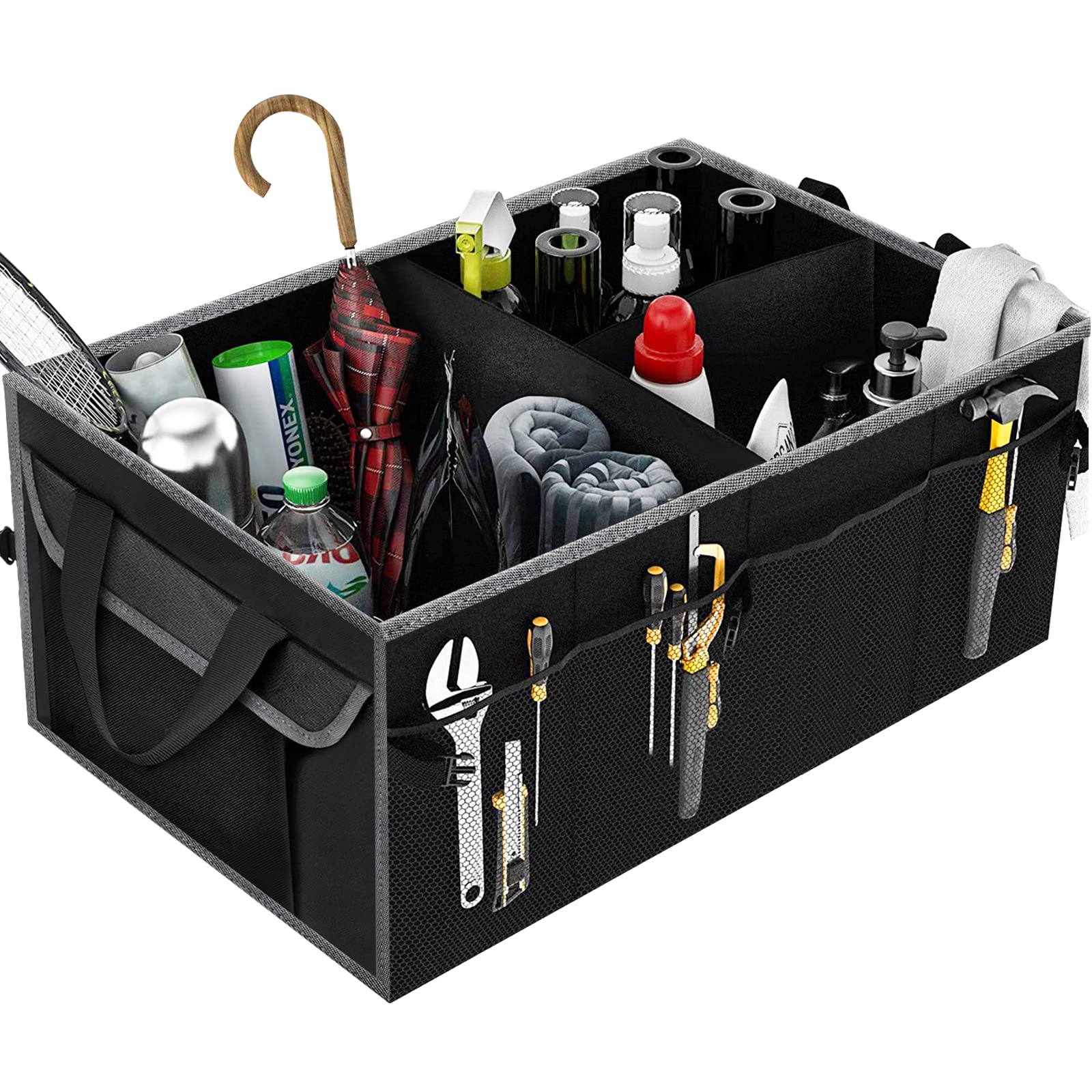 AXELECTCar Organizer Front Seat with Shoulder Strap, Large Capacity Back Seat Organizers and Storage for Tablet Laptop File Paper Pen Water Bottle Drinks Snacks and More, Over 10 Pockets