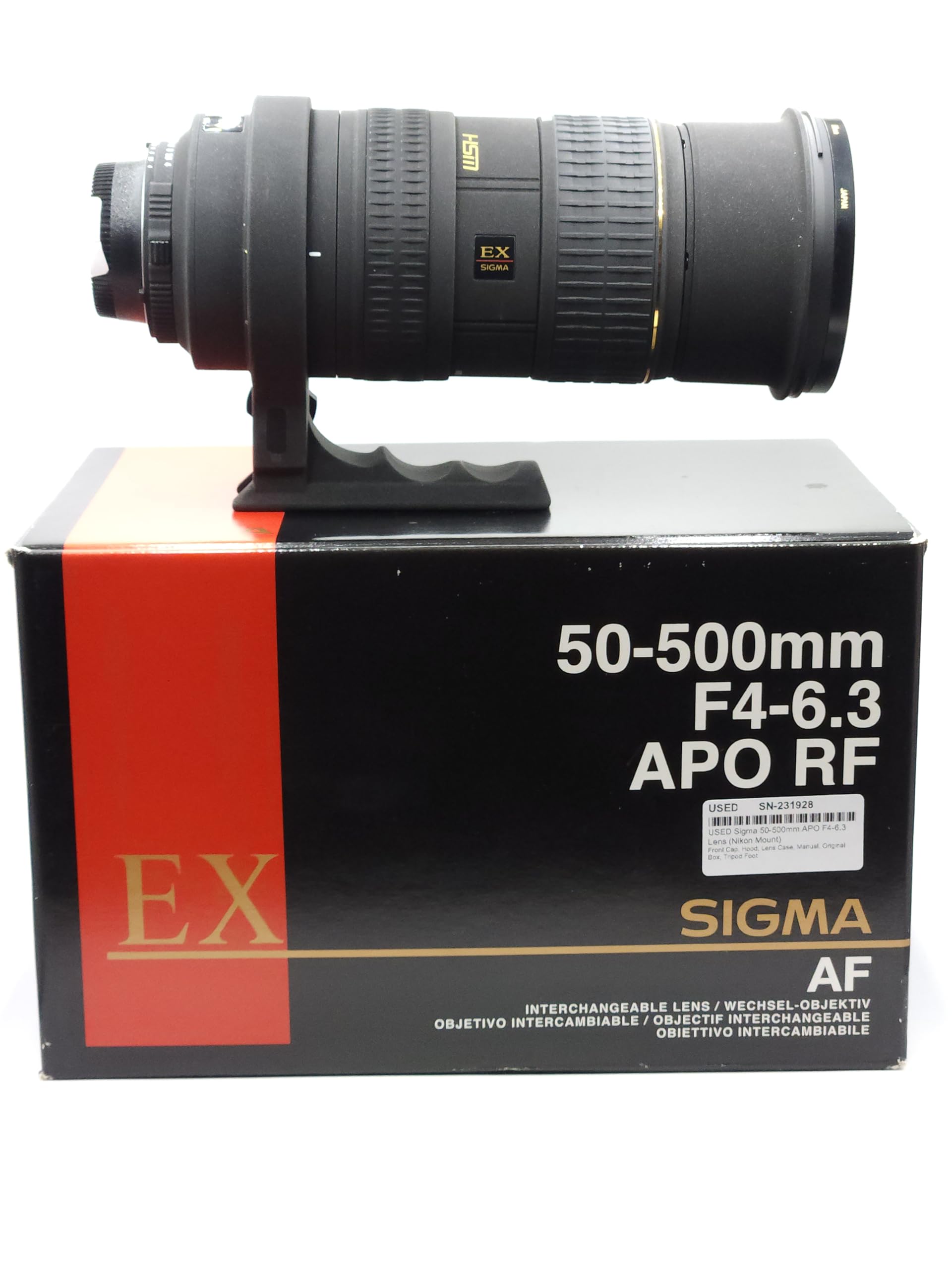 Sigma 50-500mm f/4-6.3 EX RF HSM Lens for Nikon SLR Cameras